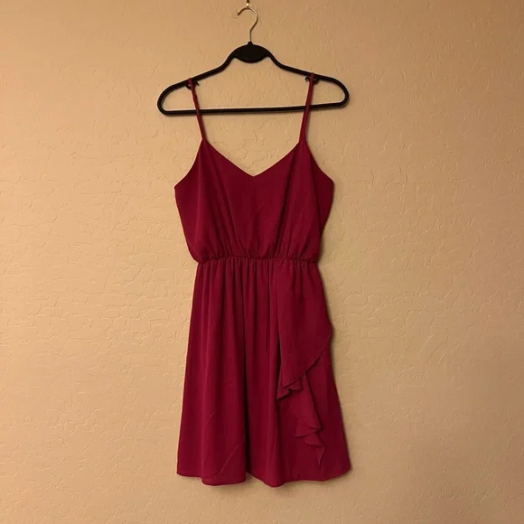Everly Raspberry Pink Slip Dress - Picture 5 of 13